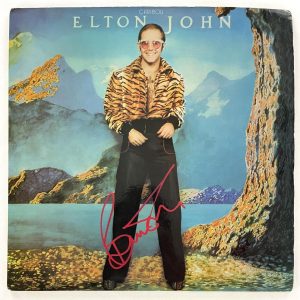 Bernie Taupin Signed Autograph Album Vinyl Record LP Caribou Elton John JSA COA