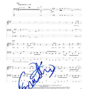 Roger Daltrey The Who Signed Autograph Won't Get Fooled Again Sheet Music w/ BAS