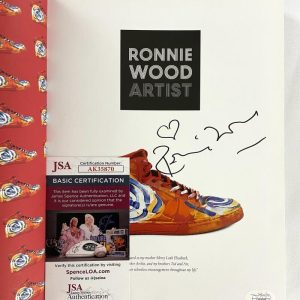 Ron Wood The Rolling Stones Signed Autograph Ronnie Wood Artist Book w/ JSA COA