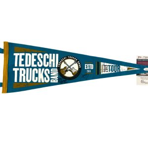Susan Tedeschi & Derek Trucks Signed Autograph 2019 Tour Pennant w/ JSA COA