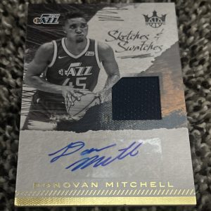 2017-18 Panini Court Kings Donovan Mitchell Sketches & Swatches RPA! Cavs, Jazz
