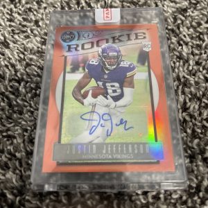JUSTIN JEFFERSON 2020 CHRONICLES LEGACY ORANGE ROOKIE AUTO #5/35 VIKINGS