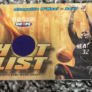 2004-05 NBA Hoops Hot List Jerseys Shaquille O'Neal #HL/SO Heat Lakers Purple!!