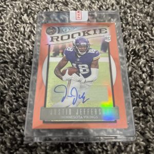 JUSTIN JEFFERSON 2020 CHRONICLES LEGACY ORANGE ROOKIE AUTO #3/35 VIKINGS
