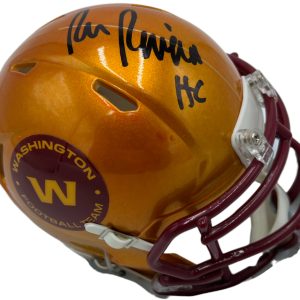 RON RIVERA SIGNED WASHINGTON COMMANDERS FLASH FOOTBALL MINI HELMET JSA
