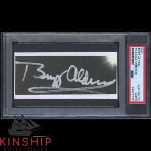 Buzz Aldrin signed Cut PSA DNA Slabbed Auto Apollo 11 Space Astronaut Bold C2184