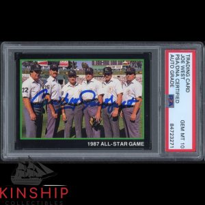 Joe West signed 1988 T & M Sports Trading Card PSA DNA Slabbed Auto 10 HOF C2165