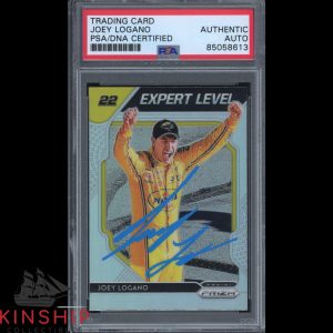 Joey Logano signed Panini Prizm Trading Card PSA DNA Nascar Racing Auto C2197