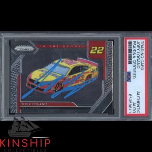 Joey Logano signed Panini Prizm Trading Card PSA DNA Nascar Racing Auto C2196