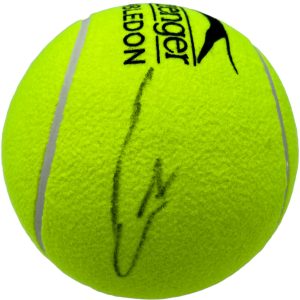 CARLOS ALCARAZ SIGNED 2023 WIMBLEDON TENNIS JUMBO BALL 10" FRENCH US OPEN JSA