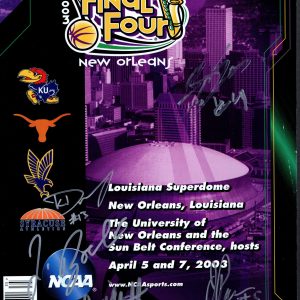 2003 SYRACUSE BASKETBALL FINAL FOUR PROGRAM SIGNED BY 5+COA BOEHEIM+KUETH
