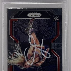 Charlotte Flair Signed 2022 Prizm WWE Divas Card Champion PSA/DNA Slabbed