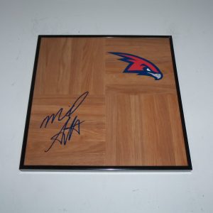 Atlanta Hawks MIKE SCOTT Signed Autographed FRAMED Basketball Floor COA PROOF
