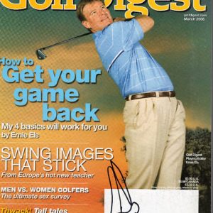 PGA Tour ERNIE ELS Signed Golf Digest Magazine w/ COA!!
