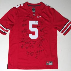 2015 OHIO STATE BUCKEYES TEAM Signed Autographed Football Jersey COA NATL CHAMPS
