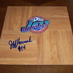 Utah Jazz JEFF HORNACEK Signed Autographed Basketball Floor COA! PROOF