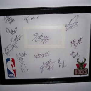 MIL Bucks ANDREW BOGUT Team Signed Auto Basketball COA!