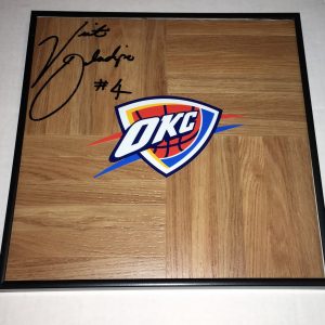OKC Thunder VICTOR OLADIPO Signed Autographed FRAMED Basketball Floor COA!!

