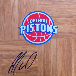 Detroit Pistons #0 ANDRE DRUMMOND Signed Autographed Basketball Floor COA!

