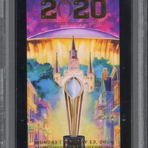 2020 COLLEGE FOOTBALL NATIONAL CHAMPIONSHIP LSU TICKET JOE BURROW J.CHASE PSA 9

