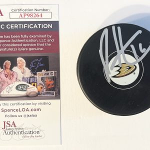 Ryan Strome Signed Autographed Anaheim Ducks Logo Hockey Puck JSA COA