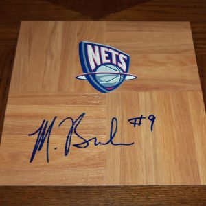 New Jersey Nets MARSHON BROOKS Signed Autographed Basketball Floor COA! PROOF!