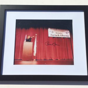 PSA/DNA 44th President BARACK OBAMA Signed Autographed FRAMED Senator Photo