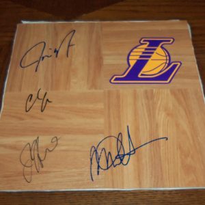 2012-13 LOS ANGELES LAKERS TEAM Signed Autographed Basketball Floor COA! PROOF
