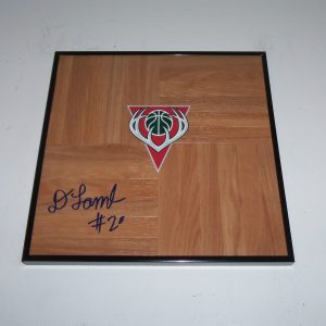 Milwaukee Bucks DORON LAMB Signed Autographed FRAMED Basketball Floor COA PROOF