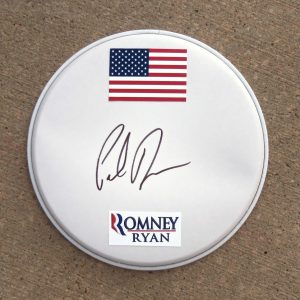 Republican PAUL RYAN Signed Autographed Drum Head COA! PROOF! MITT ROMNEY
