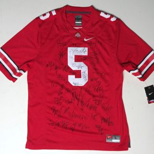 2015 OHIO STATE BUCKEYES TEAM Signed Autographed Football Jersey COA! C.JONES++
