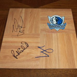 Mavericks LAMAR ODOM DELONTE WEST Signed Autographed Basketball Floor COA PROOF!
