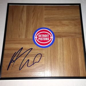 Detroit Pistons ANDRE DRUMMOND Signed Autographed FRAMED Basketball Floor COA!
