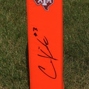 TEXAS A&M Aggies #3 CHRISTIAN KIRK Signed Autographed Football Pylon COA
