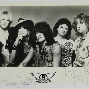 Aerosmith Autograph JSA Signed 8 x 10 Promo Photo Joe Perry Steven Tyler + Fully