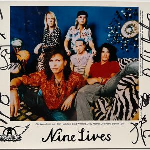 Aerosmith Signed Autograph 8 x 10 Photo JSA Fully Signed Steven Tyler Joe Perry