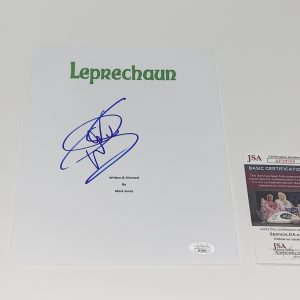 WARWICK DAVIS SIGNED LEPRECHAUN FULL MOVIE SCRIPT AUTOGRAPHED JSA COA
