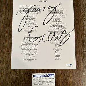 Yung Gravy ‘Mr. Clean’ Signed Autograph Lyric Sheet Rapper ACOA
