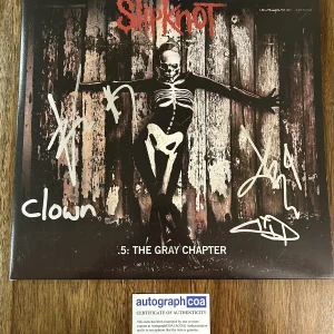 ‘Slipknot’ Signed Vinyl Album ‘.5 The Gray Chapter’ Clown, Sid, Root, Mick ACOA
