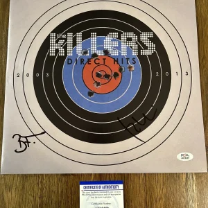 ‘The Killers’ Signed ‘Direct Hits’ Vinyl Album Brandon Flowers & Ronnie PSA COA
