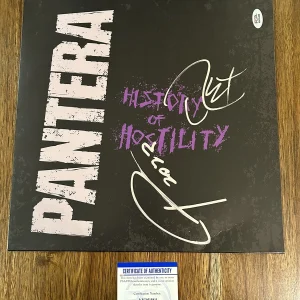 ‘Pantera’ Signed ‘History Of Hostility’ Vinyl Album Phil Anselmo & Rex PSA
