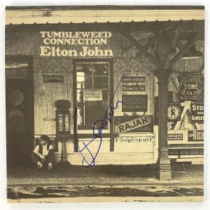 Bernie Taupin Signed Autograph Album Vinyl Record Tumbleweed Connection JSA COA