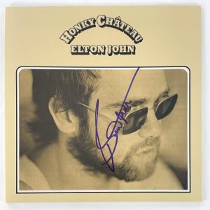 Bernie Taupin Signed Autograph Album Vinyl Record - Elton John Honky Chateau JSA