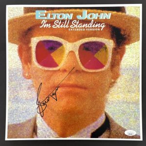 Bernie Taupin Signed Autograph 12x12 I'm Still Standing Album Flat Photo JSA COA