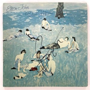 Bernie Taupin Signed Autograph Album Vinyl Record LP Elton John Blue Moves JSA