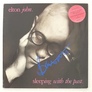 Bernie Taupin Signed Autograph Album Vinyl Record Sleeping with the Past JSA COA