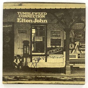 Bernie Taupin Signed Autograph Album Vinyl Record Tumbleweed Connection JSA COA