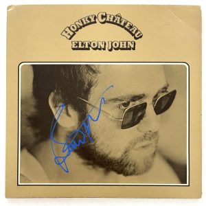 Bernie Taupin Signed Autograph Album Vinyl Record - Elton John Honky Chateau JSA