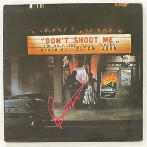 Bernie Taupin Signed Autograph Album LP Don't Sheet Me I'm Only the Piano Player
