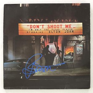Bernie Taupin Signed Autograph Album Vinyl Record - Elton John LP w/ JSA COA